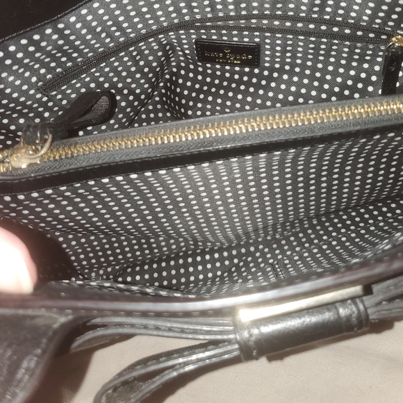 Kate Spade New York Quinn Villabella Black Leather Bow Bag. - Picture 11 of 16